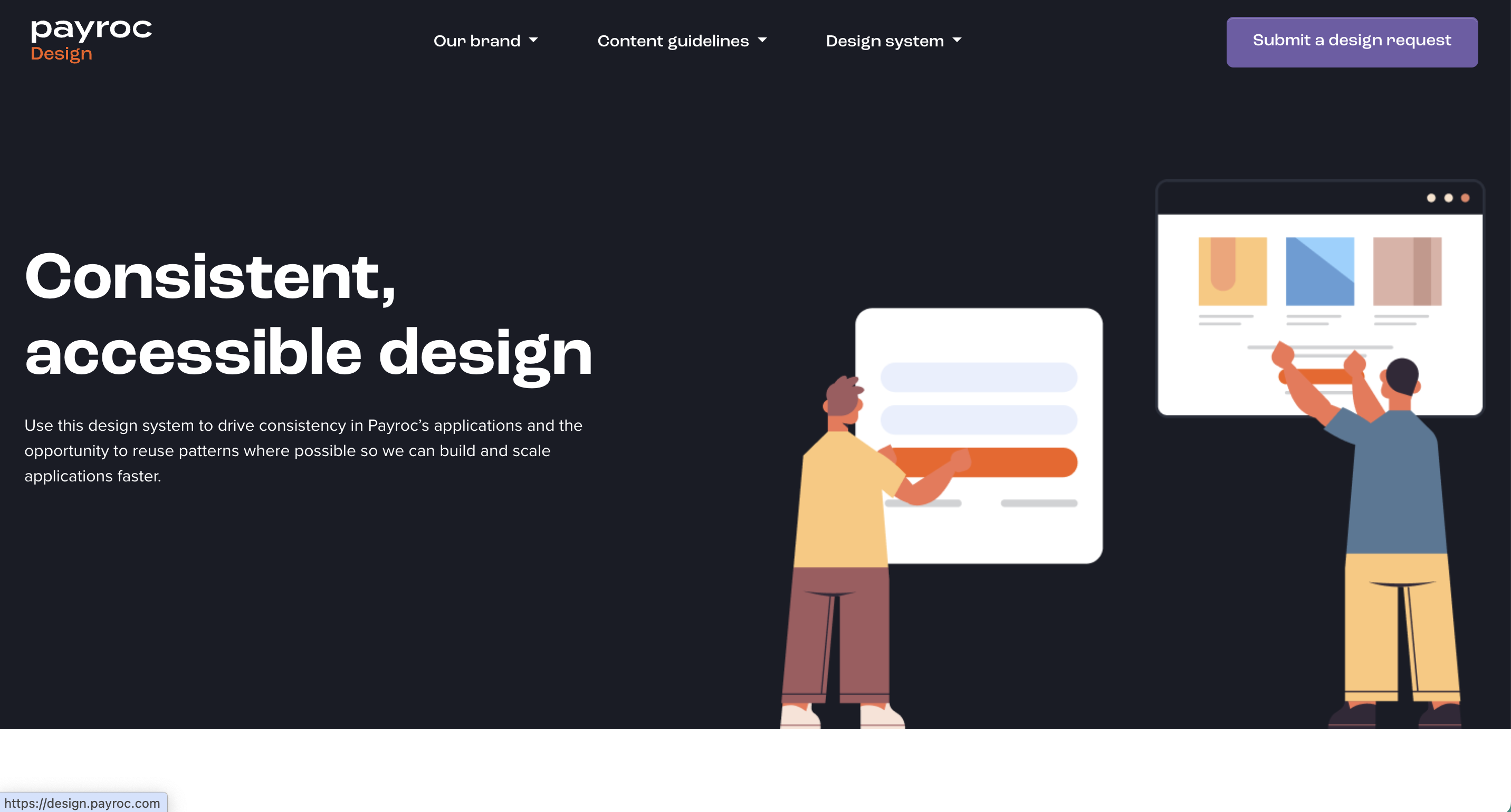 Payroc design system components and documentation